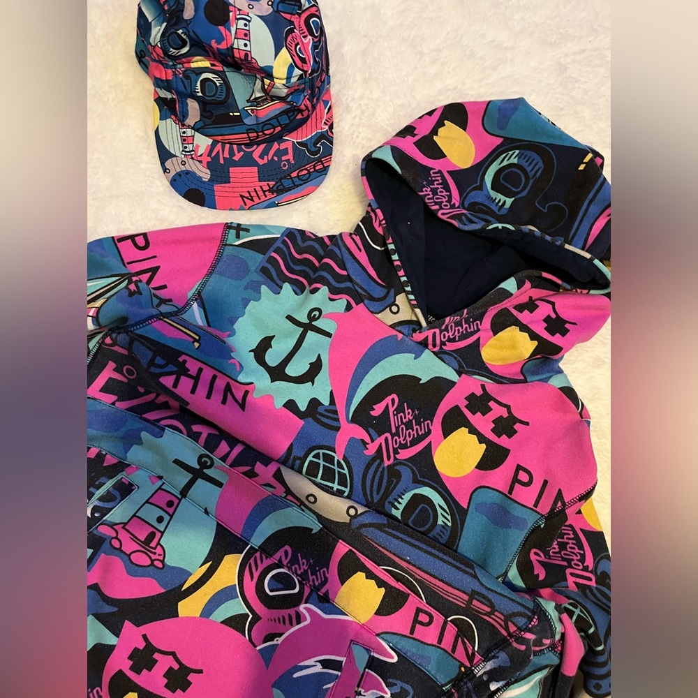 Pink Dolphin Hoodie & Hat